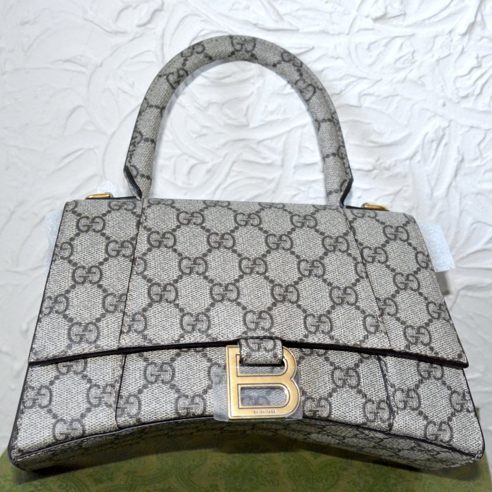 Gucci x Balenciaga Hacker Top Handle Hourglass Aria Gg Supreme Canvas - Picture 6 of 16